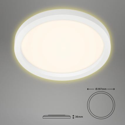 Briloner 7361-016 - Світлодіодний стельовий світильник CADRE LED/18W/230V діаметр 29,7 cm білий