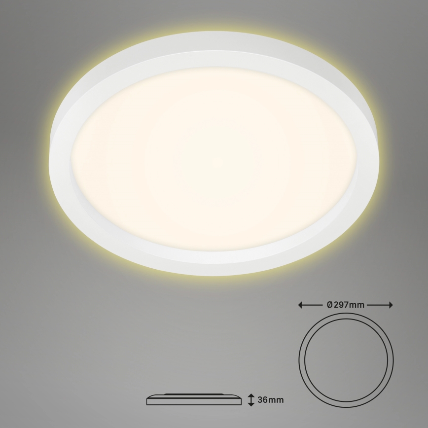 Briloner 7361-016 - Світлодіодний стельовий світильник CADRE LED/18W/230V діаметр 29,7 cm білий
