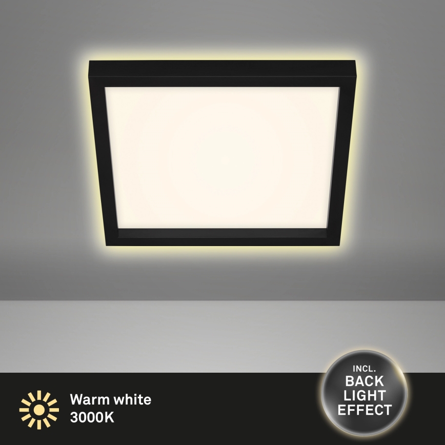 Briloner 7362-015 - Светодиодный потолочный светильник CADRE LED/18W/230V 29,6x29,6 см черный