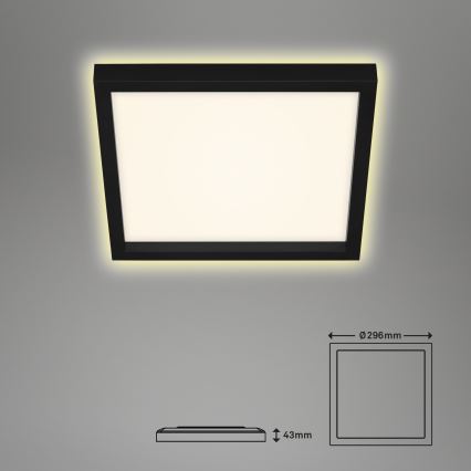 Briloner 7362-015 - Светодиодный потолочный светильник CADRE LED/18W/230V 29,6x29,6 см черный