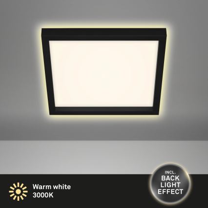 Briloner 7362-015 - Світлодіодний стельовий світильник CADRE LED/18W/230V 29,6x29,6 cm чорний