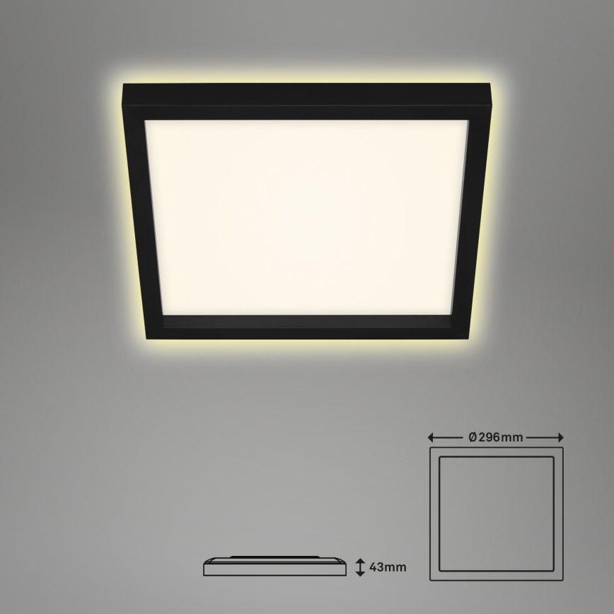 Briloner 7362-015 - Світлодіодний стельовий світильник CADRE LED/18W/230V 29,6x29,6 cm чорний
