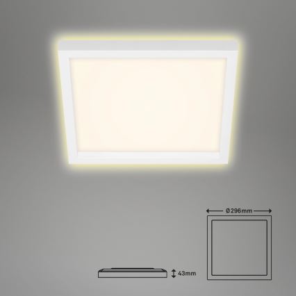 Briloner 7362-016 - Светодиодный потолочный светильник CADRE LED/18W/230V 29,6x29,6 см белый