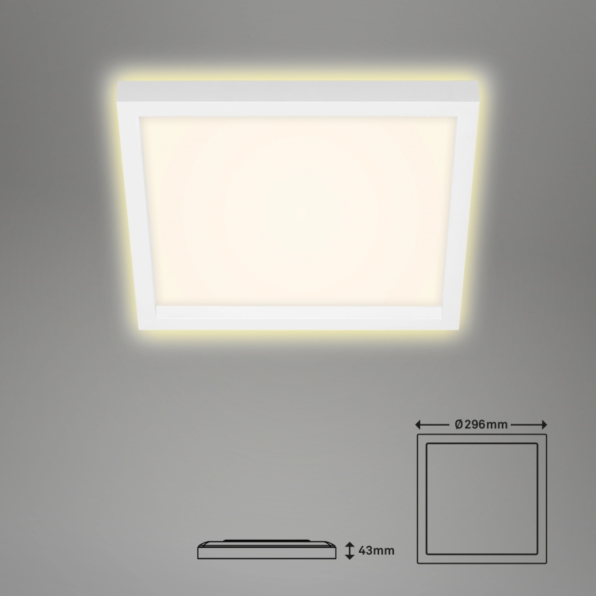 Briloner 7362-016 - Светодиодный потолочный светильник CADRE LED/18W/230V 29,6x29,6 см белый