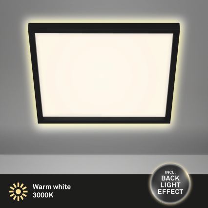 Briloner 7364-015 - Світлодіодний стельовий світильник CADRE LED/22W/230V 42,2x42,2 cm чорний