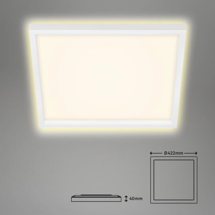 Briloner 7364-016 - Светодиодный потолочный светильник CADRE LED/22W/230V 42,2x42,2 см белый