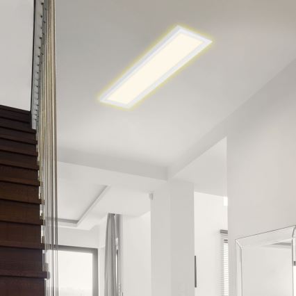 Briloner 7365-016 - Светодиодный потолочный светильник CADRE LED/22W/230V 58,2x20,2 см белый