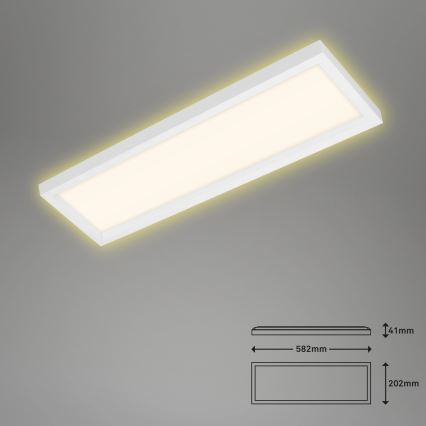 Briloner 7365-016 - Светодиодный потолочный светильник CADRE LED/22W/230V 58,2x20,2 см белый