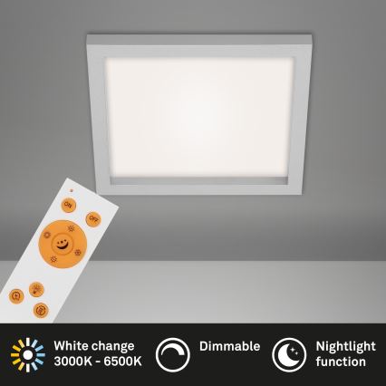 Briloner 7370-014 - Светодиодный потолочный светильник с регулированием яркости LED/18W/230V 3000-6500K + дистанционное управление