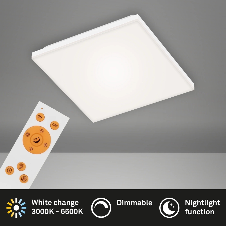 Briloner 7378-016 - LED панель з регулюванням яскравості LED/12W/230V 3000/4000/6500K + пульт дистанційного керування