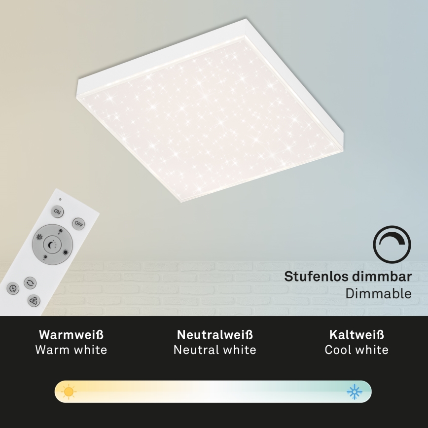 Briloner 7381-016 - Светодиодный потолочный светильник с регулированием яркости STARRY SKY LED/15W/230V 3000-6500K + дистанционное управление