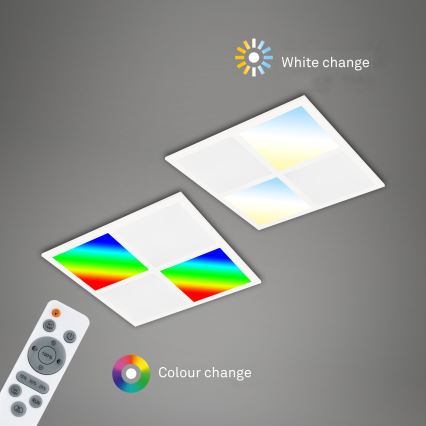 Briloner 7387-016 - Потолочный RGBW-светильник с регулированием яркости LED/24W/230V 3000-6500K + дистанционное управление