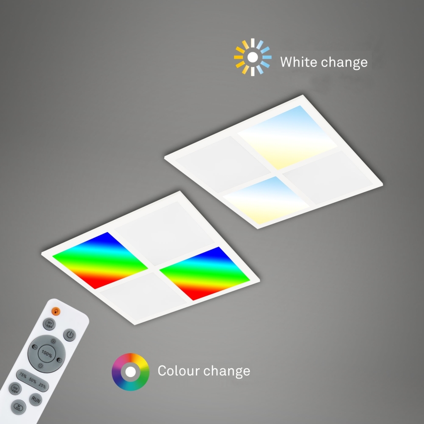 Briloner 7387-016 - Потолочный RGBW-светильник с регулированием яркости LED/24W/230V 3000-6500K + дистанционное управление