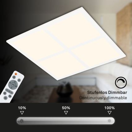 Briloner 7387-016 - Потолочный RGBW-светильник с регулированием яркости LED/24W/230V 3000-6500K + дистанционное управление