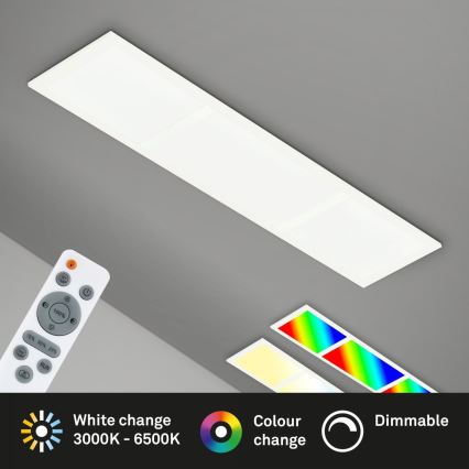 Briloner 7388-016 - Потолочный RGBW-светильник с регулированием яркости LED/24W/230V 3000-6500K + дистанционное управление