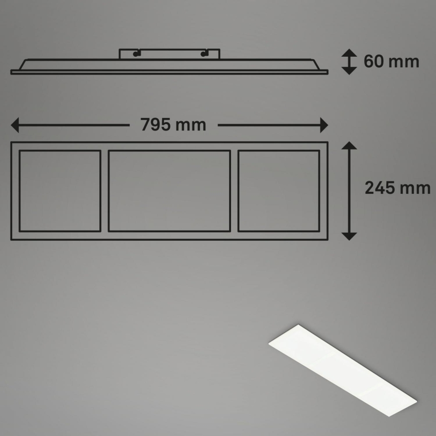 Briloner 7388-016 - Стельовий RGBW-світильник з регулюванням яскравості LED/24W/230V 3000-6500K + пульт дистанційного керування