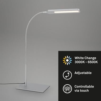 Briloner 7389-014 - Настільна гнучка сенсорна LED лампа з регулюванням яскравості SERVO LED/8W/230V 3000/4000/6500K