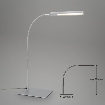 Briloner 7389-014 - Настільна гнучка сенсорна LED лампа з регулюванням яскравості SERVO LED/8W/230V 3000/4000/6500K