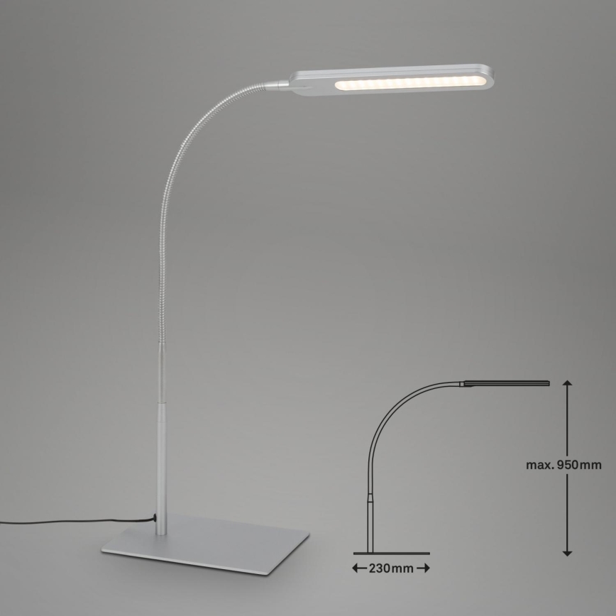 Briloner 7389-014 - Настільна гнучка сенсорна LED лампа з регулюванням яскравості SERVO LED/8W/230V 3000/4000/6500K