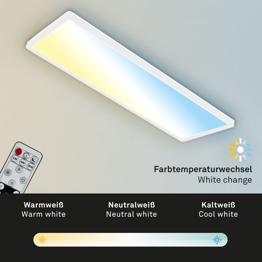 Briloner 7403-016 - Светодиодный потолочный светильник с регулированием яркости SLIM LED/23W/230V 2700-6500K + дистанционное управление