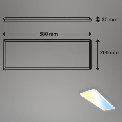 Briloner 7403-016 - Светодиодный потолочный светильник с регулированием яркости SLIM LED/23W/230V 2700-6500K + дистанционное управление