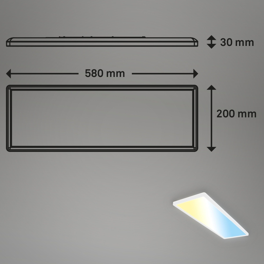 Briloner 7403-016 - Светодиодный потолочный светильник с регулированием яркости SLIM LED/23W/230V 2700-6500K + дистанционное управление