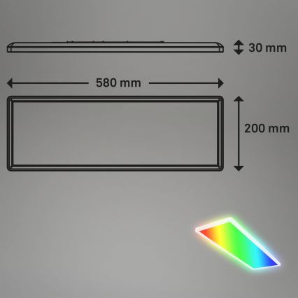Briloner 7404-016 - накладна світлодіодна панель LED RGBW з функцією димування LED/22W/230V 4000K + пульт дистанційного керування