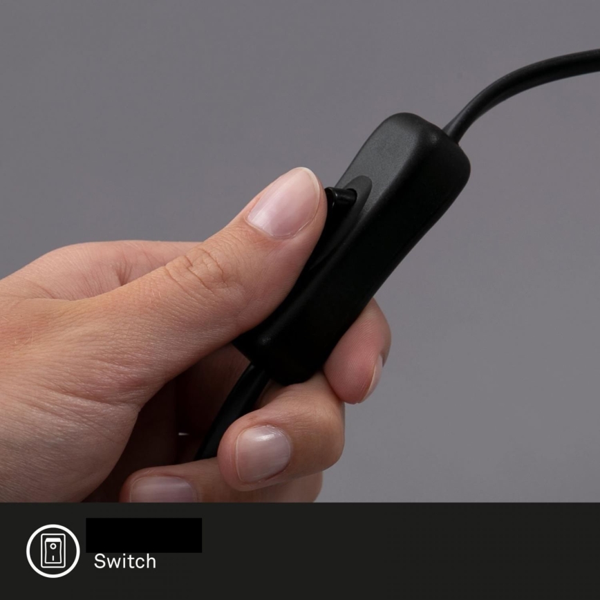 Briloner 7406-015 - Настільна лампа TALE 1xE27/25W/230V чорний