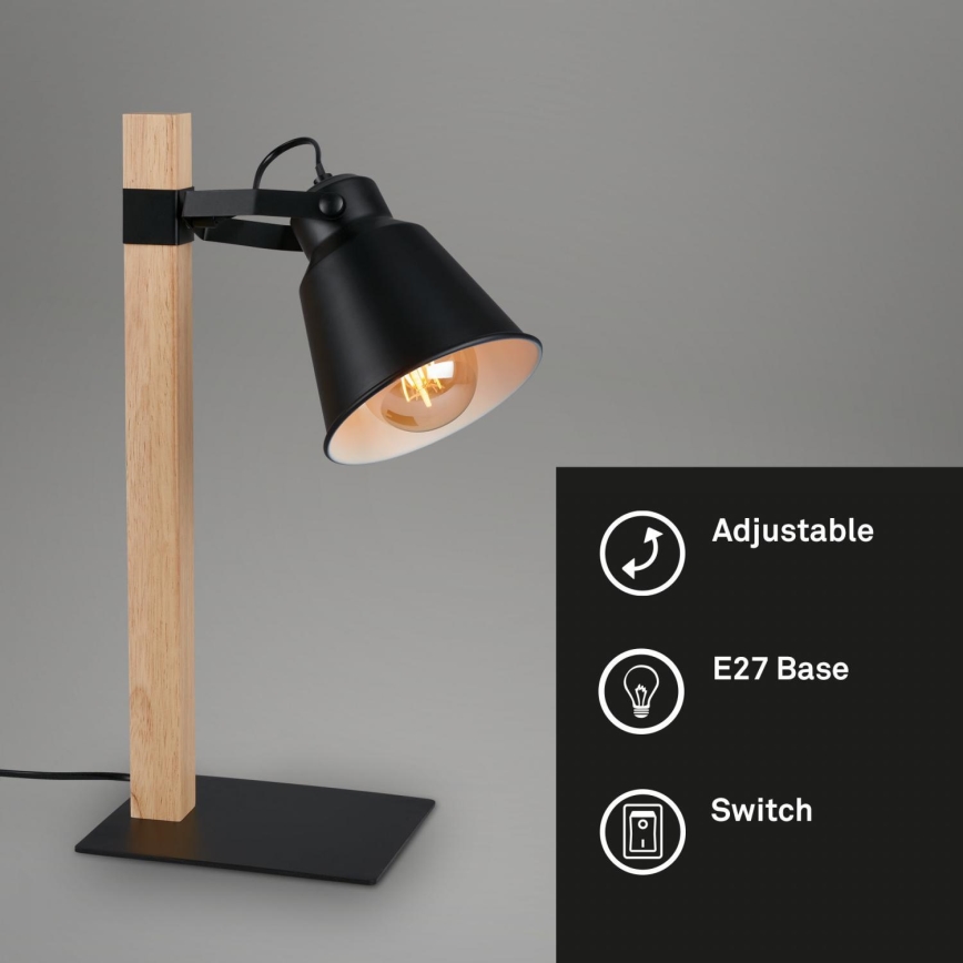 Briloner 7406-015 - Настольная лампа TALE 1xE27/25W/230V черный