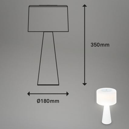 Briloner 7420016 - Светодиодная аккумуляторная уличная сенсорная настольная лампа с регулированием яркости LED/4W/5V IP44 3000K белый