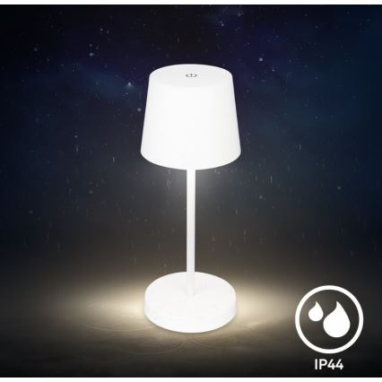 Briloner 7423016 - LED Акумуляторна вулична настільна лампа з регулюванням яскравості LED/2,6W/5V IP44 білий