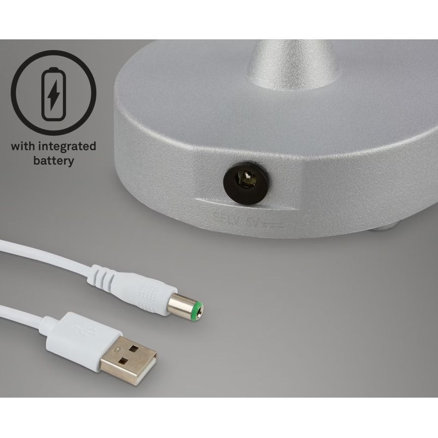 Briloner 7445-014 - LED Акумуляторна вулична сенсорна настільна лампа з регулюванням яскравості LED/3W/5V IP44