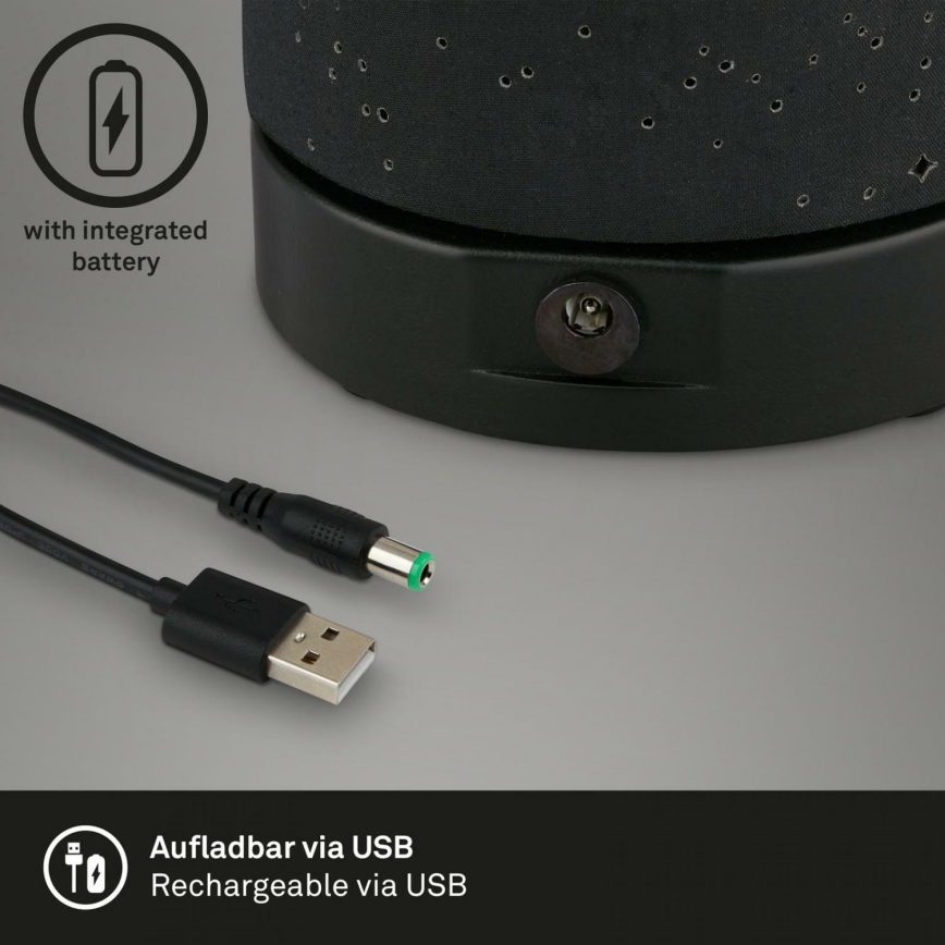 Briloner 7449-015 - Вулична LED сенсорна лампа з регулюванням яскравості STARRY SKY LED/3W/5V IP44 чорний
