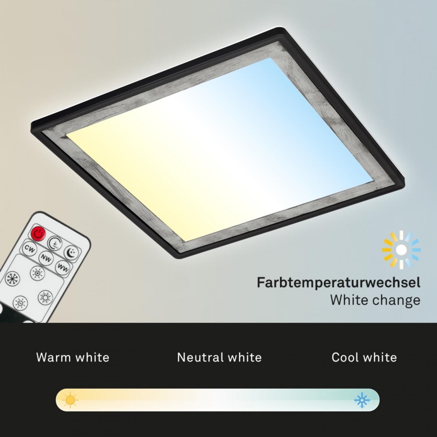 Briloner 7459-414 - Светодиодный потолочный светильник с регулированием яркости SLIM LED/22W/230V 2700-6500K + дистанционное управление