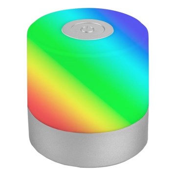 Briloner 7462014 - LED RGB Акумуляторна вулична настільна лампа LED/1,5W/5V IP44 матовий хром