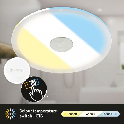 Briloner 7481019 - LED вбудований стельовий світильник для ванної кімнати LED/12W/230V 3000/4000/6500K IP44 білий