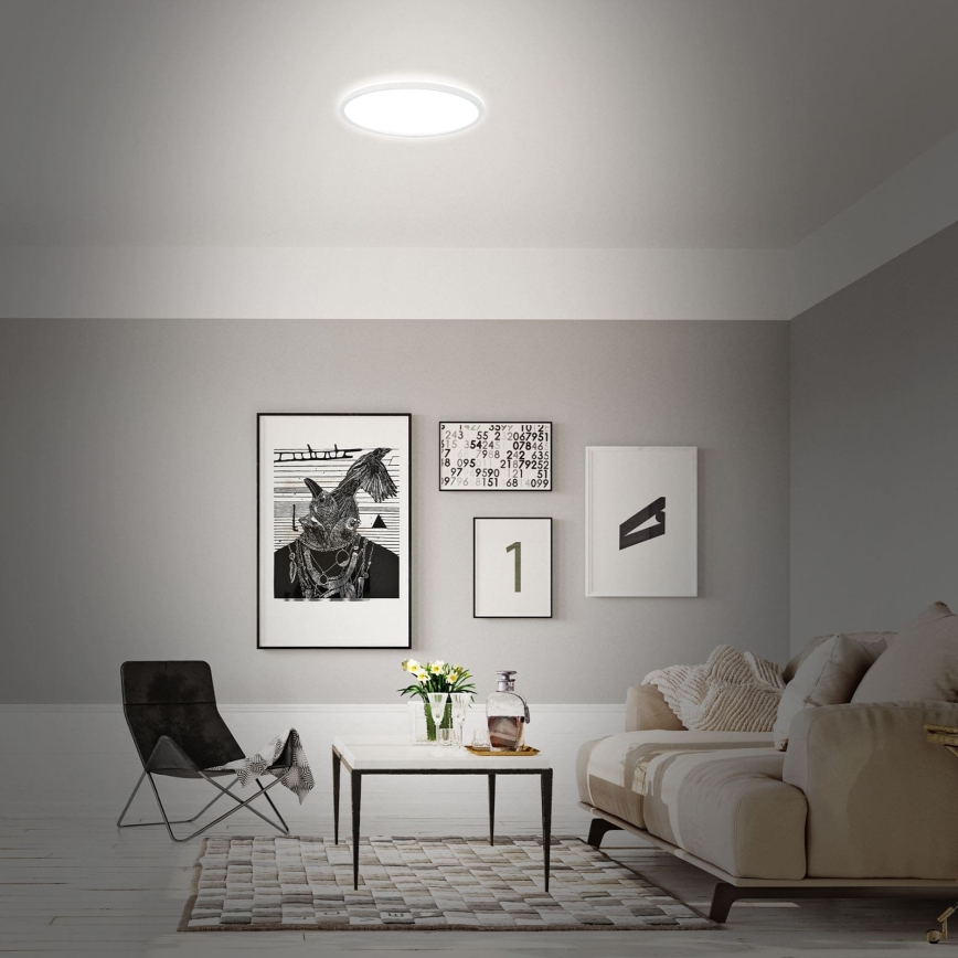 Briloner 7494016 - LED RGBW диммируемый потолочный светильник SMART LED/22 Вт/230 В 4000 К Ø 42 см Wi‑Fi Tuya + пульт дистанционного управления