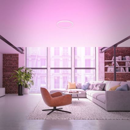 Briloner 7494016 - LED RGBW диммируемый потолочный светильник SMART LED/22 Вт/230 В 4000 К Ø 42 см Wi‑Fi Tuya + пульт дистанционного управления