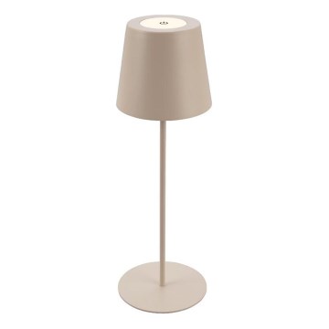 Briloner 7508011 - LED Акумуляторна вулична настільна лампа з регулюванням яскравості 2в1 LED/2,5W/5V IP44 бежевий