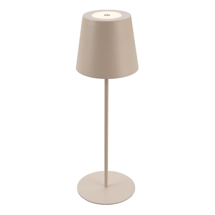 Briloner 7508011 - LED Акумуляторна вулична настільна лампа з регулюванням яскравості 2в1 LED/2,5W/5V IP44 бежевий