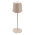 Briloner 7508011 - LED регульована за яскравістю заряджальна зовнішня настільна лампа 2 в 1 LED/2,5W/5V IP44 бежева