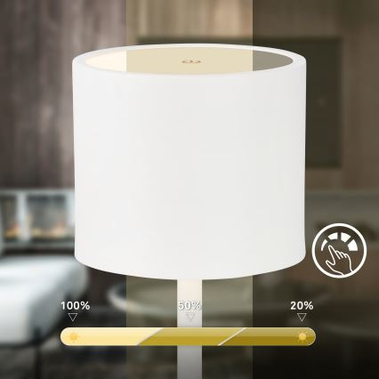 Briloner 7521016 - LED акумуляторна настільна лампа для вулиці SIGO, з регулюванням яскравості, LED/2,5W/5V IP44 2600 mAh біла