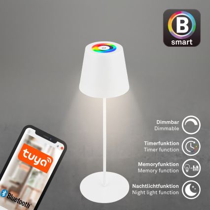 Briloner 7559016 - LED RGB перезаряджувана зовнішня настільна лампа COLORIS з регульованою яскравістю LED/3,5W/5V IP44 2000 mAh Wi-Fi Tuya