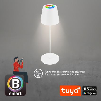 Briloner 7559016 - LED RGB диммируемая аккумуляторная уличная настольная лампа COLORIS LED/3,5W/5V IP44 2000 mAh Wi-Fi Tuya