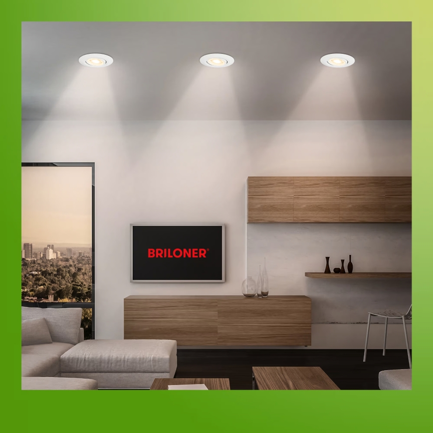 Briloner 7586036 - Комплект 3x LED вбудованих стельових світильників для ванної кімнати KLIRA LED/4,9W/230V 2500/3000/4000K IP23 білий