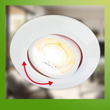 Briloner 7586036 - Комплект 3x LED вбудованих стельових світильників для ванної кімнати KLIRA LED/4,9W/230V 2500/3000/4000K IP23 білий