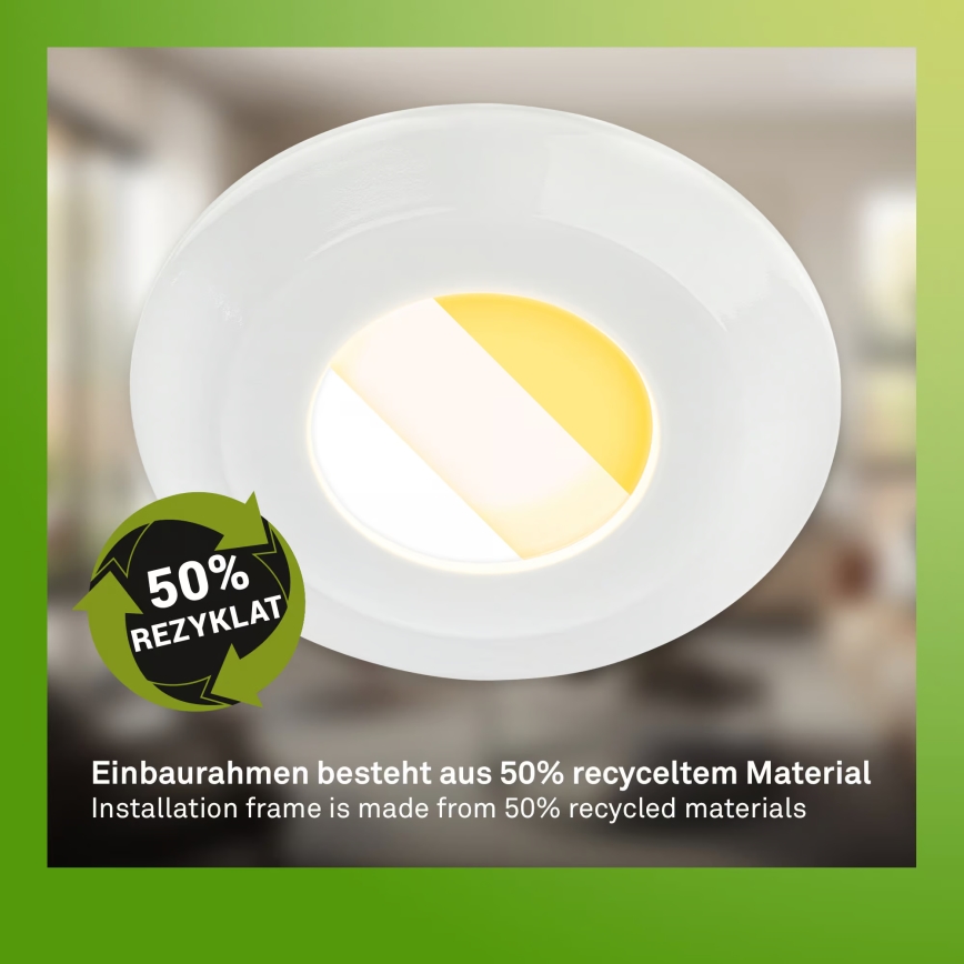 Briloner 7588036 - Набір із 3 вбудованих LED-світильників для ванної кімнати KLIRA LED/4,9W/230V 2500/3000/4000K IP44 білий