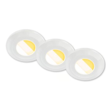 Briloner 7588036 - Набір із 3 вбудованих LED-світильників для ванної кімнати KLIRA LED/4,9W/230V 2500/3000/4000K IP44 білий
