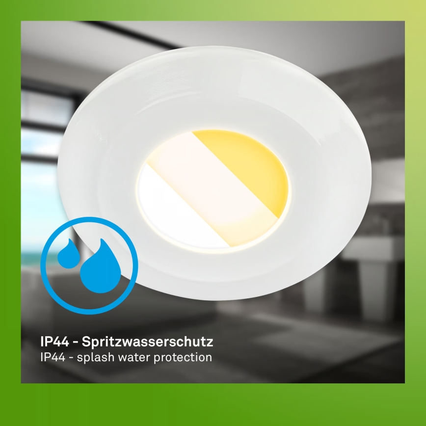 Briloner 7588036 - НАБОР 3x LED встраиваемых потолочных светильников для ванны KLIRA LED/4,9W/230V 2500/3000/4000K IP44 белые