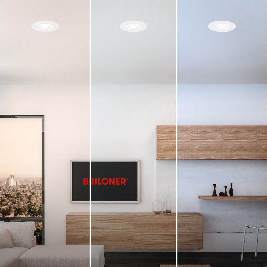 Briloner 7605036 - Комплект із 3 світлодіодних вбудованих світильників для ванної кімнати 3xLED/4,9W/230V 2700/4000/6500K IP44 білі